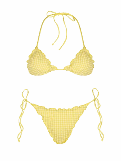 MC2 Saint Barth Woman Seersucker Classic Triangle Bikini Sagittarius Miami