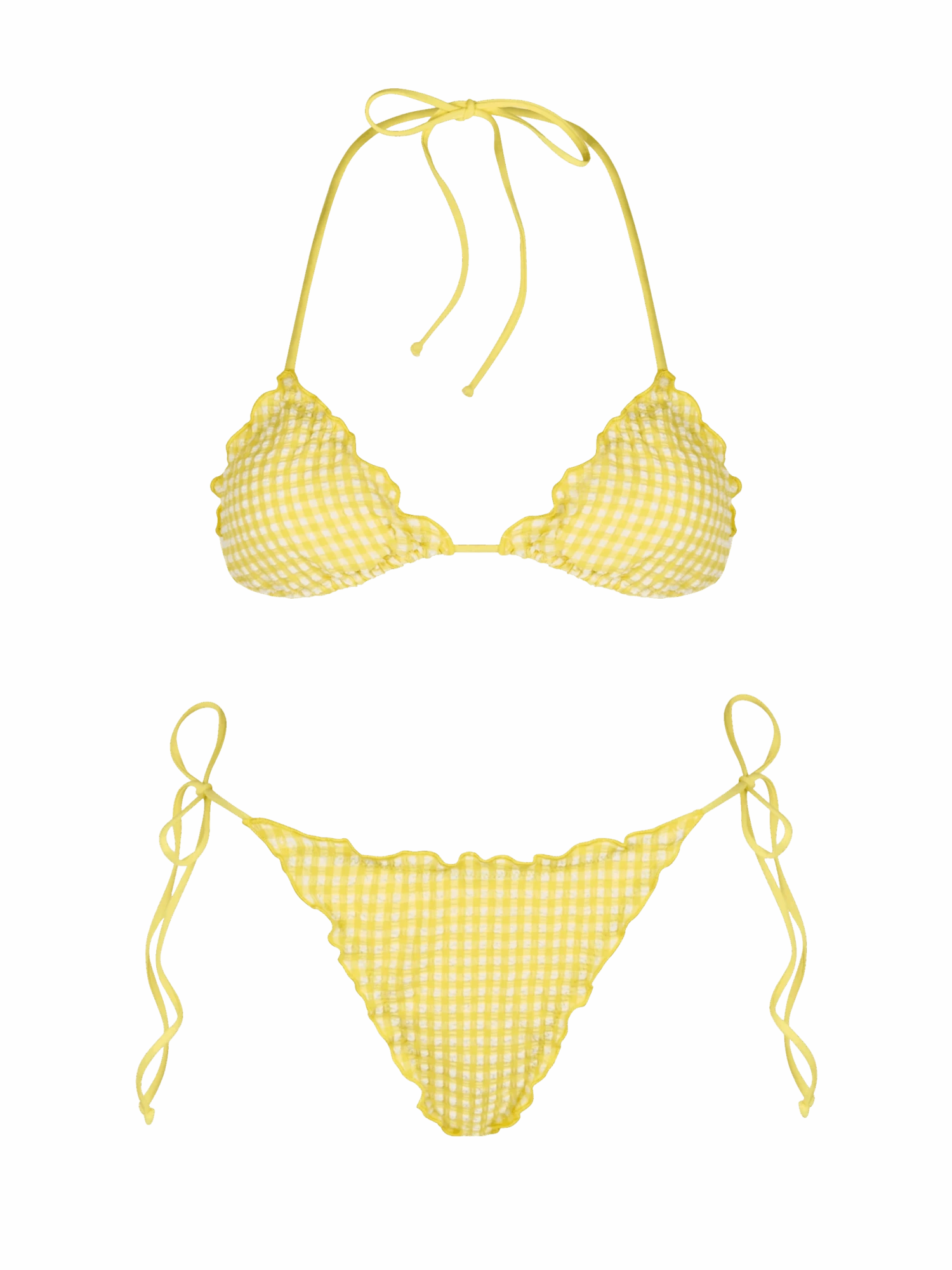 MC2 Saint Barth Woman Seersucker Classic Triangle Bikini Sagittarius Miami 3 MC2 Saint Barth Woman Seersucker Classic Triangle Bikini Sagittarius Miami