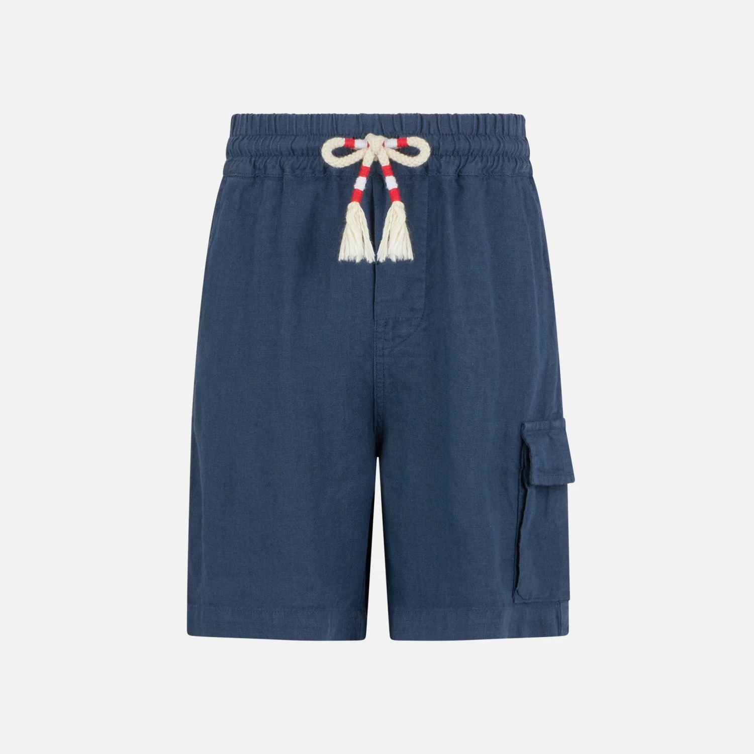 MC2 Saint Barth Boy Blue Navy Linen Bermuda Shorts 3 MC2 Saint Barth Boy Blue Navy Linen Bermuda Shorts