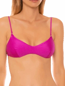 MC2 Saint Barth Woman Fuchsia Bralette Bikini (shoulder Straps Sold Separately) | APERIKINI COLLECTION -MC2 Saint Barth Shop MYLA001SHY77 bralette bikini fucsia 4