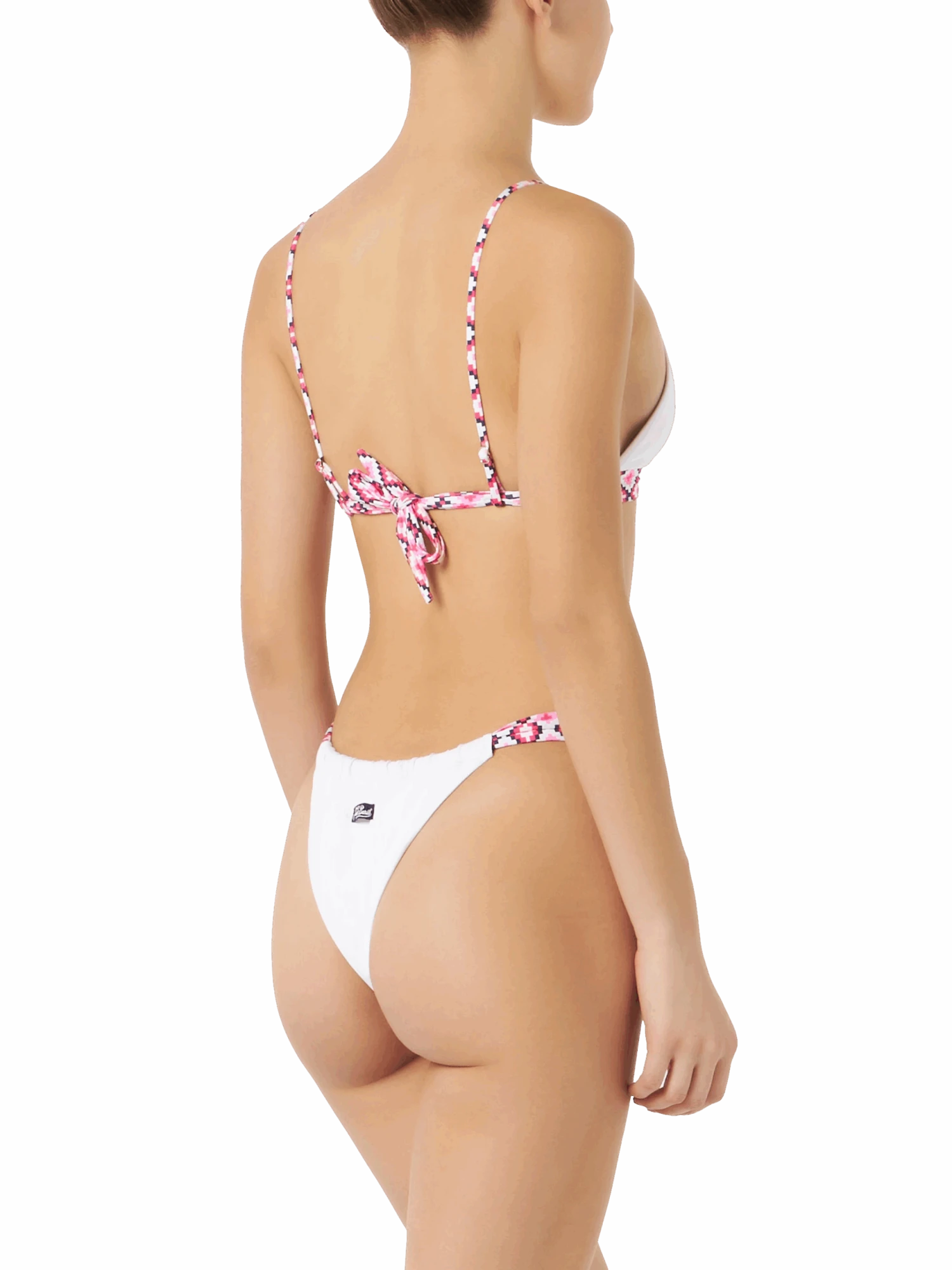 MC2 Saint Barth Woman Triangle Bikini With Geometric Pattern 5 MC2 Saint Barth Woman Triangle Bikini With Geometric Pattern - Image 3