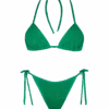 MC2 Saint Barth Woman Green Crinkle Triangle Bikini
