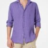 MC2 Saint Barth Man Purple Linen Shirt Pamplona -MC2 Saint Barth Shop PAMP001 03762F man shirt linen purple 1