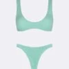 MC2 Saint Barth Naomi Sage Green Crinkle Cheeky Swim Briefs - Pamy Sage Green Tiny Crinkle Bralette -MC2 Saint Barth Shop PAMY001 NAO0006 01346H woman bikini green bralette bikini crinkle 1