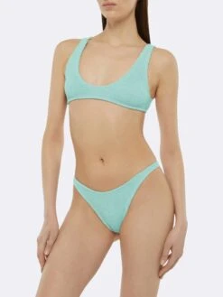MC2 Saint Barth Naomi Sage Green Crinkle Cheeky Swim Briefs - Pamy Sage Green Tiny Crinkle Bralette -MC2 Saint Barth Shop PAMY001 NAO0006 01346H woman bikini green bralette bikini crinkle 2