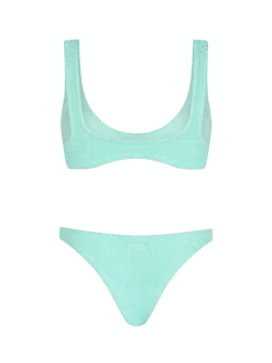 MC2 Saint Barth Woman Sage Green Tiny Crinkle Bikini Pamy Naomi -MC2 Saint Barth Shop PAMY001 00125F woman water green bralette crinkle bikini 2