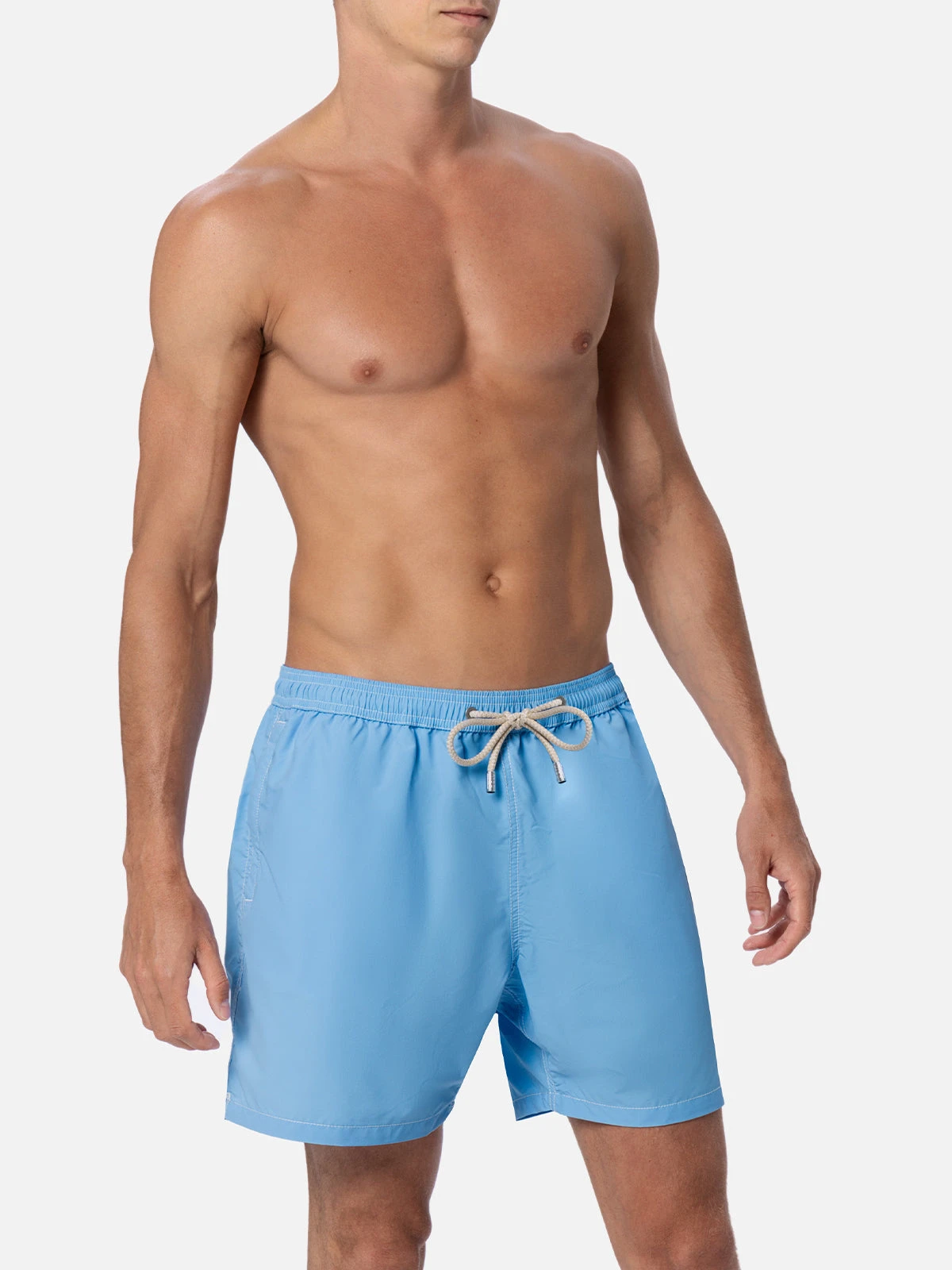 MC2 Saint Barth Sky Blue Classic Light Swim Shorts Patmos 5 MC2 Saint Barth Sky Blue Classic Light Swim Shorts Patmos - Image 3