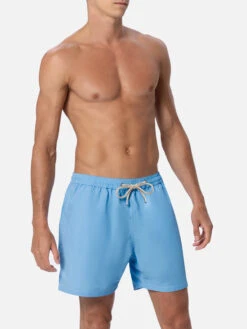 MC2 Saint Barth Sky Blue Mid-length Swim Shorts Patmos -MC2 Saint Barth Shop PATM001 00133F 01 a5605bb0 e1fe 493a 8d91 f3ca8350aaa1