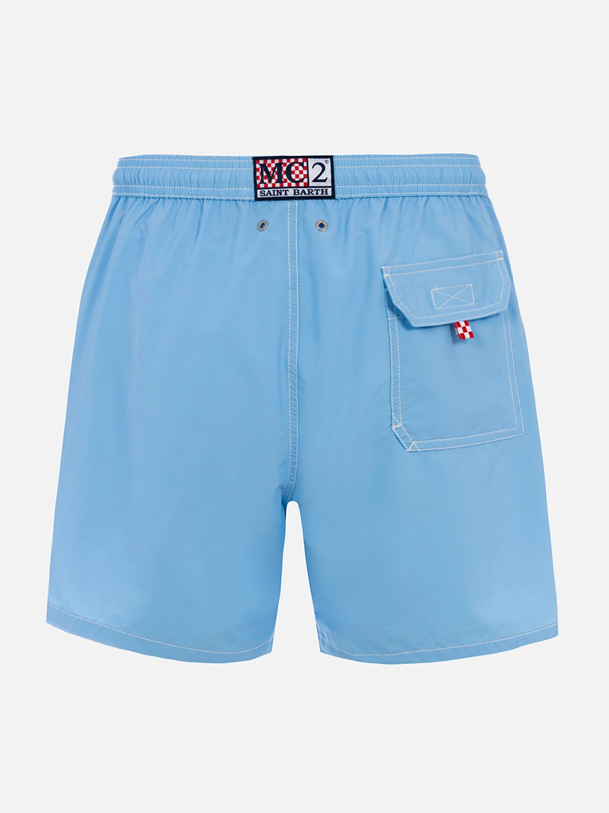 MC2 Saint Barth Sky Blue Classic Light Swim Shorts Patmos 4 MC2 Saint Barth Sky Blue Classic Light Swim Shorts Patmos - Image 2