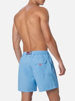 MC2 Saint Barth Sky Blue Classic Light Swim Shorts Patmos 11 MC2 Saint Barth Sky Blue Classic Light Swim Shorts Patmos -MC2 Saint Barth Shop PATM001 00133F 03