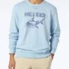 Light Blue Sweatshirt King Of The Beach 2 Light Blue Sweatshirt King Of The Beach -MC2 Saint Barth Shop PON0001 KIBE31 light blue sweatshirt man 1