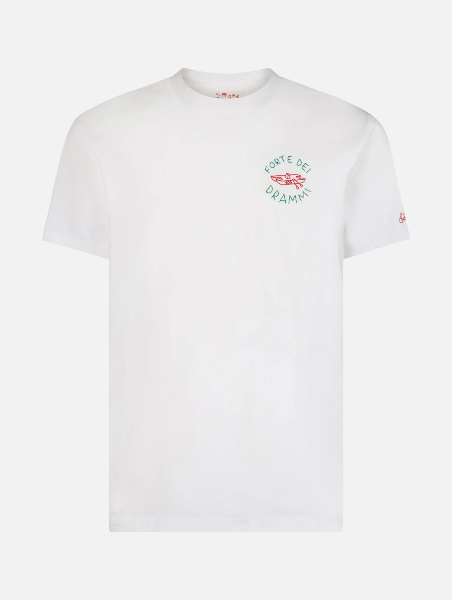 MC2 Saint Barth Man Classic Fit Cotton Jersey T-shirt Portofino With Forte Dei Drammi Embroidery | INSULTI LUMINOSI SPECIAL EDITION 7 MC2 Saint Barth Man Classic Fit Cotton Jersey T-shirt Portofino With Forte Dei Drammi Embroidery | INSULTI LUMINOSI SPECIAL EDITION - Image 5