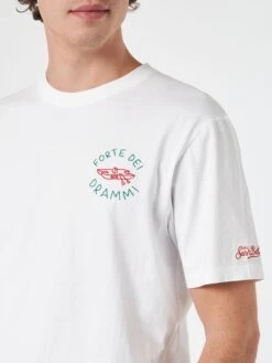 MC2 Saint Barth Man Classic Fit Cotton Jersey T-shirt Portofino With Forte Dei Drammi Embroidery | INSULTI LUMINOSI SPECIAL EDITION 9 MC2 Saint Barth Man Classic Fit Cotton Jersey T-shirt Portofino With Forte Dei Drammi Embroidery | INSULTI LUMINOSI SPECIAL EDITION -MC2 Saint Barth Shop POT0001 00435F man tshirt insulti luminosi white 1