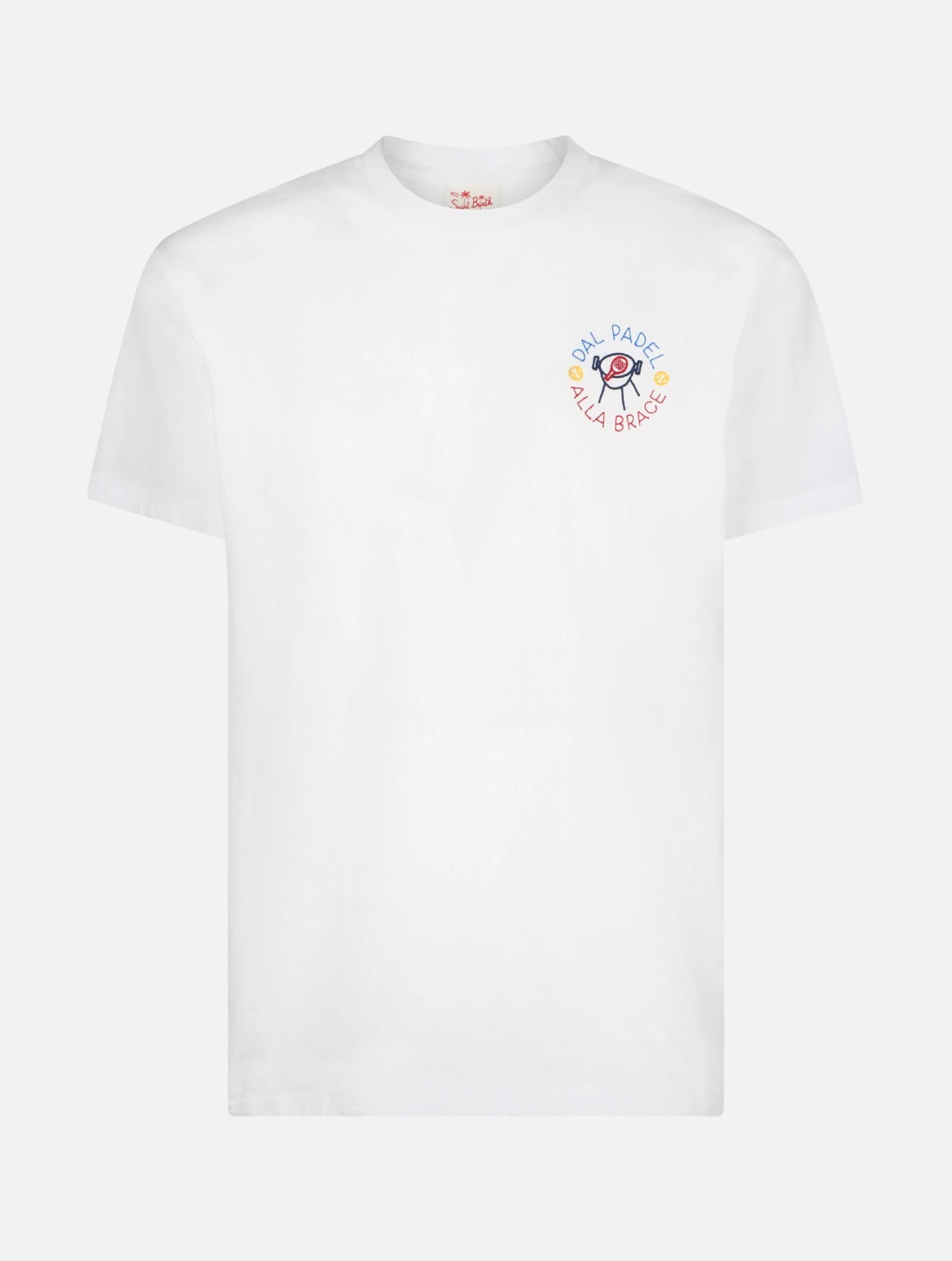 MC2 Saint Barth Man Classic Fit Cotton Jersey T-shirt Portofino With Dal Padel Alla Brace Embroidery | INSULTI LUMINOSI SPECIAL EDITION 6 MC2 Saint Barth Man Classic Fit Cotton Jersey T-shirt Portofino With Dal Padel Alla Brace Embroidery | INSULTI LUMINOSI SPECIAL EDITION - Image 4