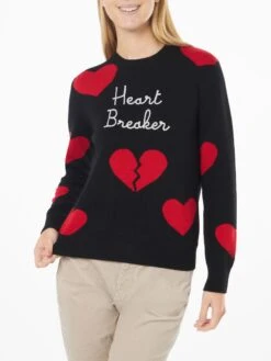 MC2 Saint Barth Woman Crewneck Sweater With Heart Breaker Embroidery