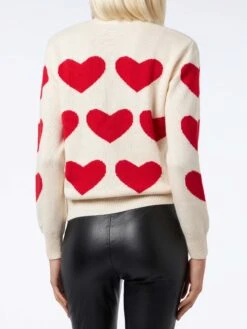 MC2 Saint Barth Woman Crewneck Sweater With All I Want For Xmas Is You Embroidery -MC2 Saint Barth Shop QUE0014 11234E woman hearts sweater embroidery christmas 3