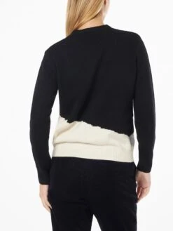 MC2 Saint Barth Woman Crewneck Black Sweater With Lovovia Embroidery -MC2 Saint Barth Shop QUE0018 10024E postcard sweater woman black 3