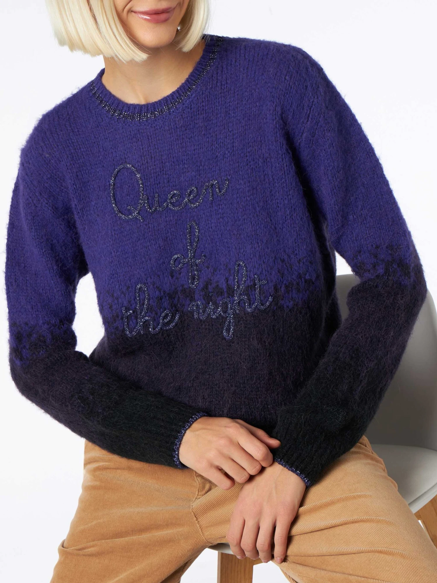 MC2 Saint Barth Woman Crewneck Soft Sweater With Queen Of The Night Embroidery 4 MC2 Saint Barth Woman Crewneck Soft Sweater With Queen Of The Night Embroidery - Image 2