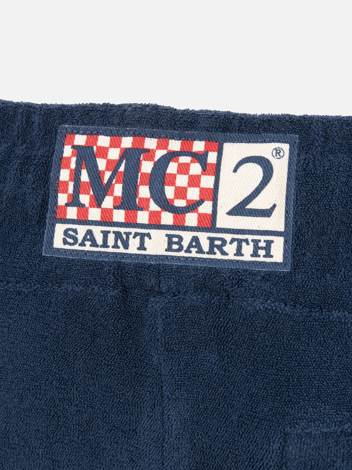 MC2 Saint Barth Boy Navy Blue Terry Bermuda Shorts Randle Jr 5 MC2 Saint Barth Boy Navy Blue Terry Bermuda Shorts Randle Jr - Image 3