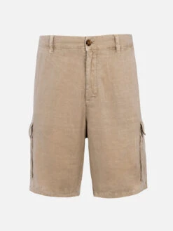MC2 Saint Barth Man Beige Linen Bermuda Shorts Rodi -MC2 Saint Barth Shop RDI0001 04434F 01
