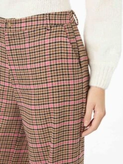 MC2 Saint Barth Woman Palazzo Pants With Pied De Poule Print -MC2 Saint Barth Shop REBE001 00306E woman pants wool pied poule 3