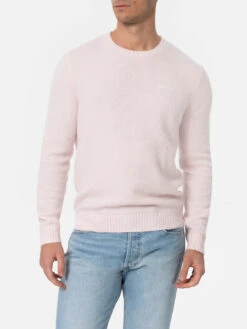 MC2 Saint Barth Man Pink Crewneck Stretch Sweater Regent