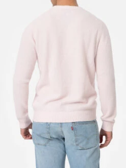 MC2 Saint Barth Man Pink Crewneck Stretch Sweater Regent -MC2 Saint Barth Shop REGE003 00696G MAN KNITWEAR PINK 03