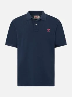 MC2 Saint Barth Man Navy Blue Terry Shirt Riviera -MC2 Saint Barth Shop RIV0001 00208D man shirt cotton blue 4