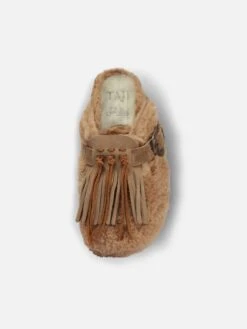 MC2 Saint Barth Beige Eco-fur Clogs Sabot | TAJI SPECIAL EDITION -MC2 Saint Barth Shop SABOT003 03636G woman3 shoes taji 3jpg