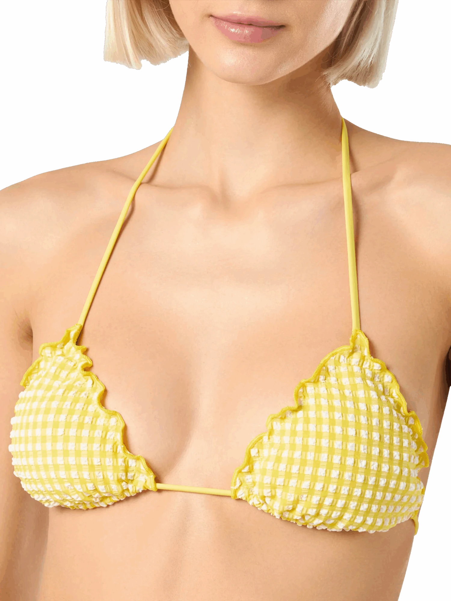 MC2 Saint Barth Woman Seersucker Classic Triangle Bikini Sagittarius Miami 7 MC2 Saint Barth Woman Seersucker Classic Triangle Bikini Sagittarius Miami - Image 5