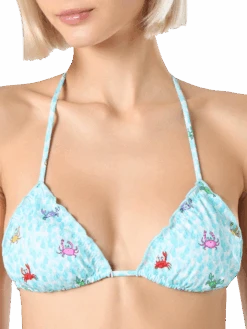 MC2 Saint Barth Woman Crab Triangle Classic Bikini Sarius -MC2 Saint Barth Shop SARI001 00664F woman triangle bikini crabs 3