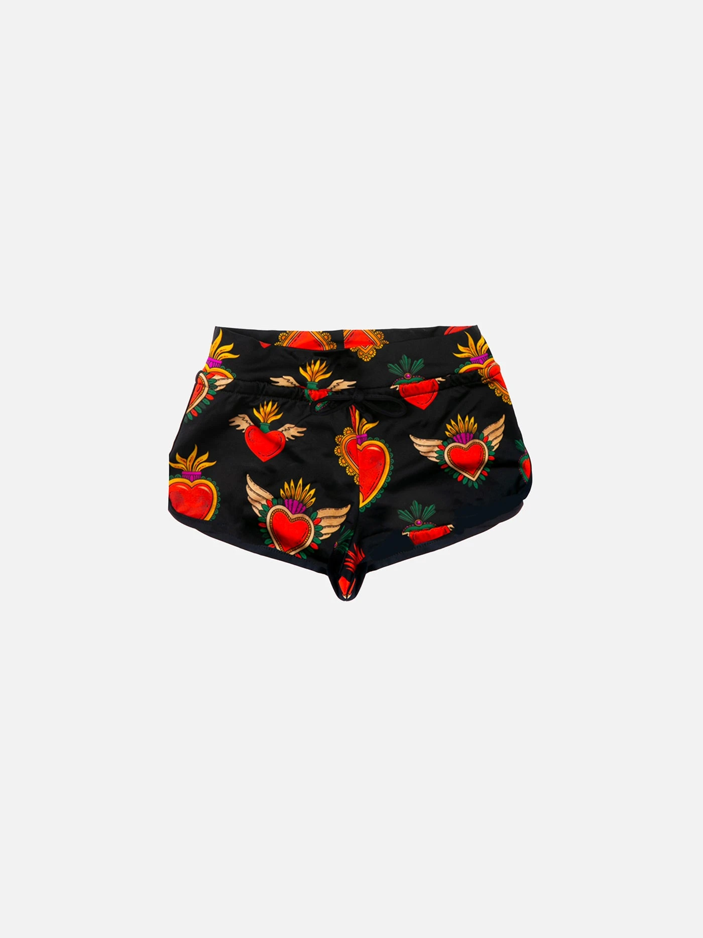 Sacred Hearts Print Girl Beach Shorts 3 Sacred Hearts Print Girl Beach Shorts