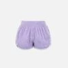 MC2 Saint Barth Girl Lilac Terry Pull Up Shorts Curly -MC2 Saint Barth Shop SBA18