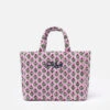 MC2 Saint Barth Pink Flower Quilted Soft Tote Mid Bag -MC2 Saint Barth Shop SFTM001 01586F 01