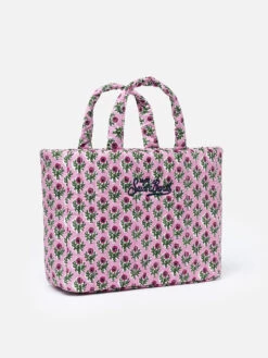 MC2 Saint Barth Pink Flower Quilted Soft Tote Mid Bag 10 MC2 Saint Barth Pink Flower Quilted Soft Tote Mid Bag -MC2 Saint Barth Shop SFTM001 01586F 03