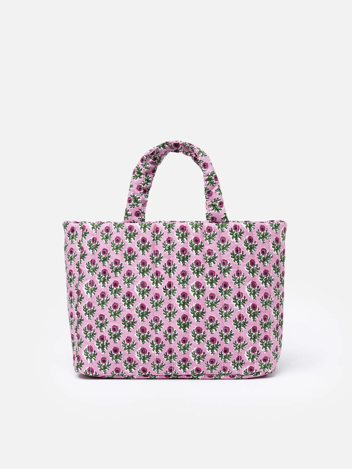 MC2 Saint Barth Pink Flower Quilted Soft Tote Mid Bag 6 MC2 Saint Barth Pink Flower Quilted Soft Tote Mid Bag - Image 4