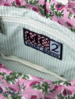 MC2 Saint Barth Pink Flower Quilted Soft Tote Mini Bag -MC2 Saint Barth Shop SFTM002 01586F 05