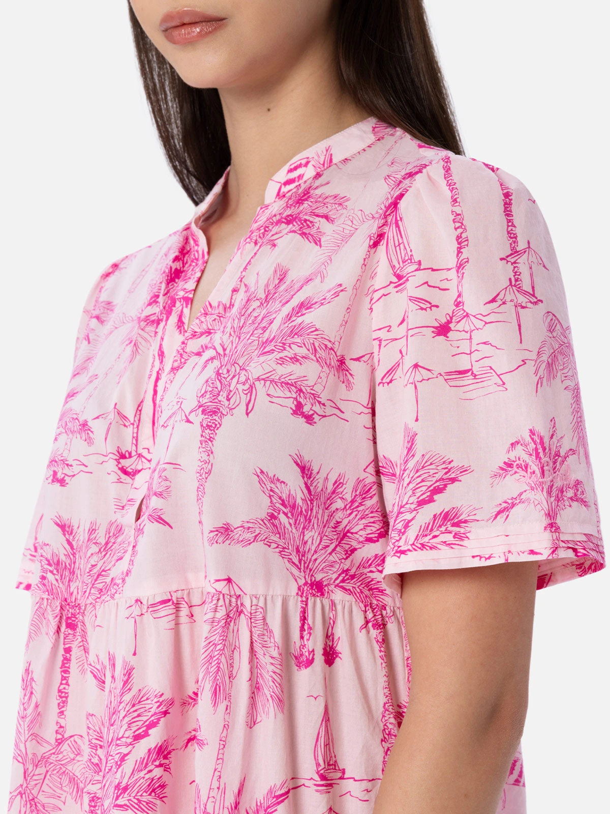 MC2 Saint Barth Woman Cotton Voile Short Dress Siara With Toile De Jouy Print 4 MC2 Saint Barth Woman Cotton Voile Short Dress Siara With Toile De Jouy Print - Image 2