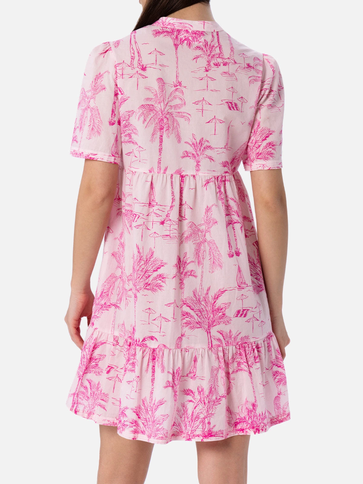 MC2 Saint Barth Woman Cotton Voile Short Dress Siara With Toile De Jouy Print 5 MC2 Saint Barth Woman Cotton Voile Short Dress Siara With Toile De Jouy Print - Image 3