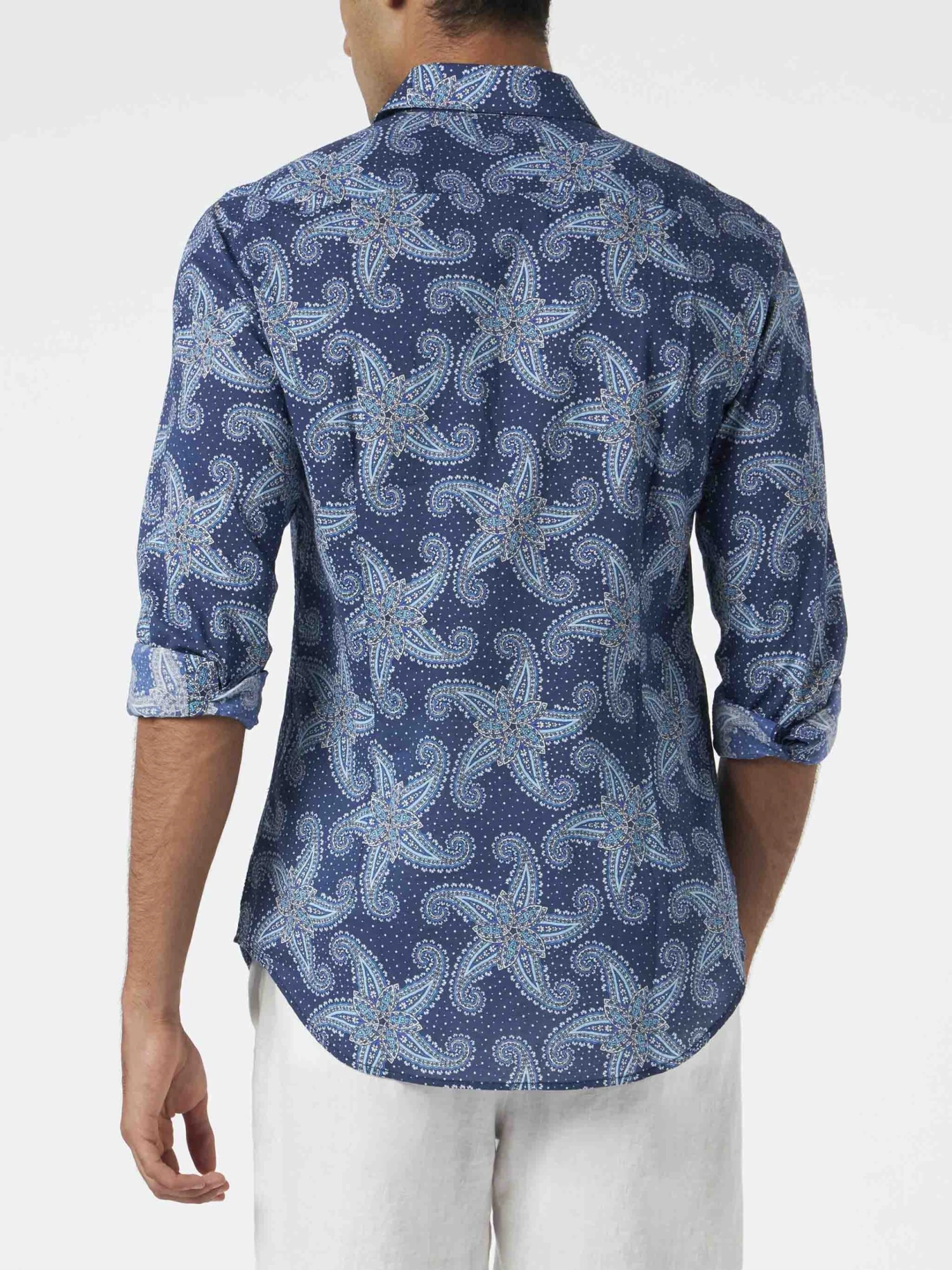 MC2 Saint Barth Man Muslin Cotton Sikelia Shirt With Paisley Star Print 4 MC2 Saint Barth Man Muslin Cotton Sikelia Shirt With Paisley Star Print - Image 2