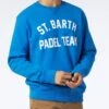 Cotton Sweatshirt With St. Barth Padel Team Print -MC2 Saint Barth Shop SOH0001 03675B padel sweatershirt bluette man 1