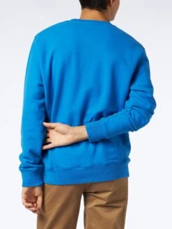 Cotton Sweatshirt With St. Barth Padel Team Print -MC2 Saint Barth Shop SOH0001 03675B padel sweatershirt bluette man 3