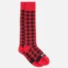 MC2 Saint Barth Man Long Socks With Red And Black Check Pattern -MC2 Saint Barth Shop SOX0001 00564C man check red socks 1
