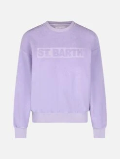 MC2 Saint Barth Woman Lilac Terry Cotton Stardust Sweatshirt -MC2 Saint Barth Shop STD0004 00310F woman terry cotton sweatshirt lilac 4