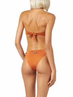 Shiny Orange Crossed Bandeau Bikini 7 Shiny Orange Crossed Bandeau Bikini -MC2 Saint Barth Shop TIA0001 FLXY orange bandeau bikini woman 2