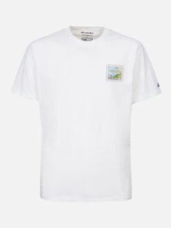 MC2 Saint Barth Man Cotton T-shirt With Portofino Postcard Front And Back Print | ALESSANDRO ENRIQUEZ SPECIAL EDITION -MC2 Saint Barth Shop TSHM001 00305F 01 bf09a52d 78a3 4bf1 887d b0b248ac02b1