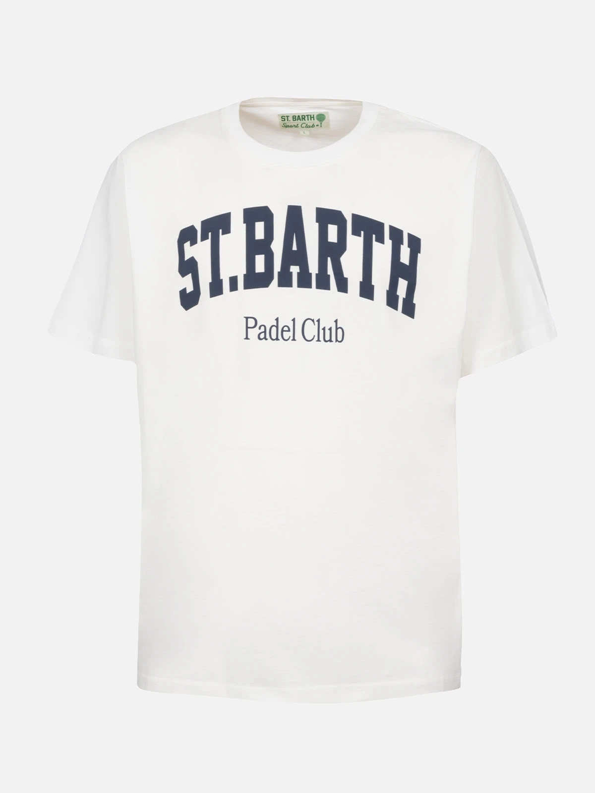 MC2 Saint Barth Man Cotton T-shirt With St. Barth Padel Club Placed Print 5 MC2 Saint Barth Man Cotton T-shirt With St. Barth Padel Club Placed Print - Image 3