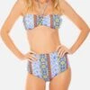 Woman Bandeau Bikini With Gipsy Print