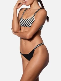 Check Print Bralette Bikini