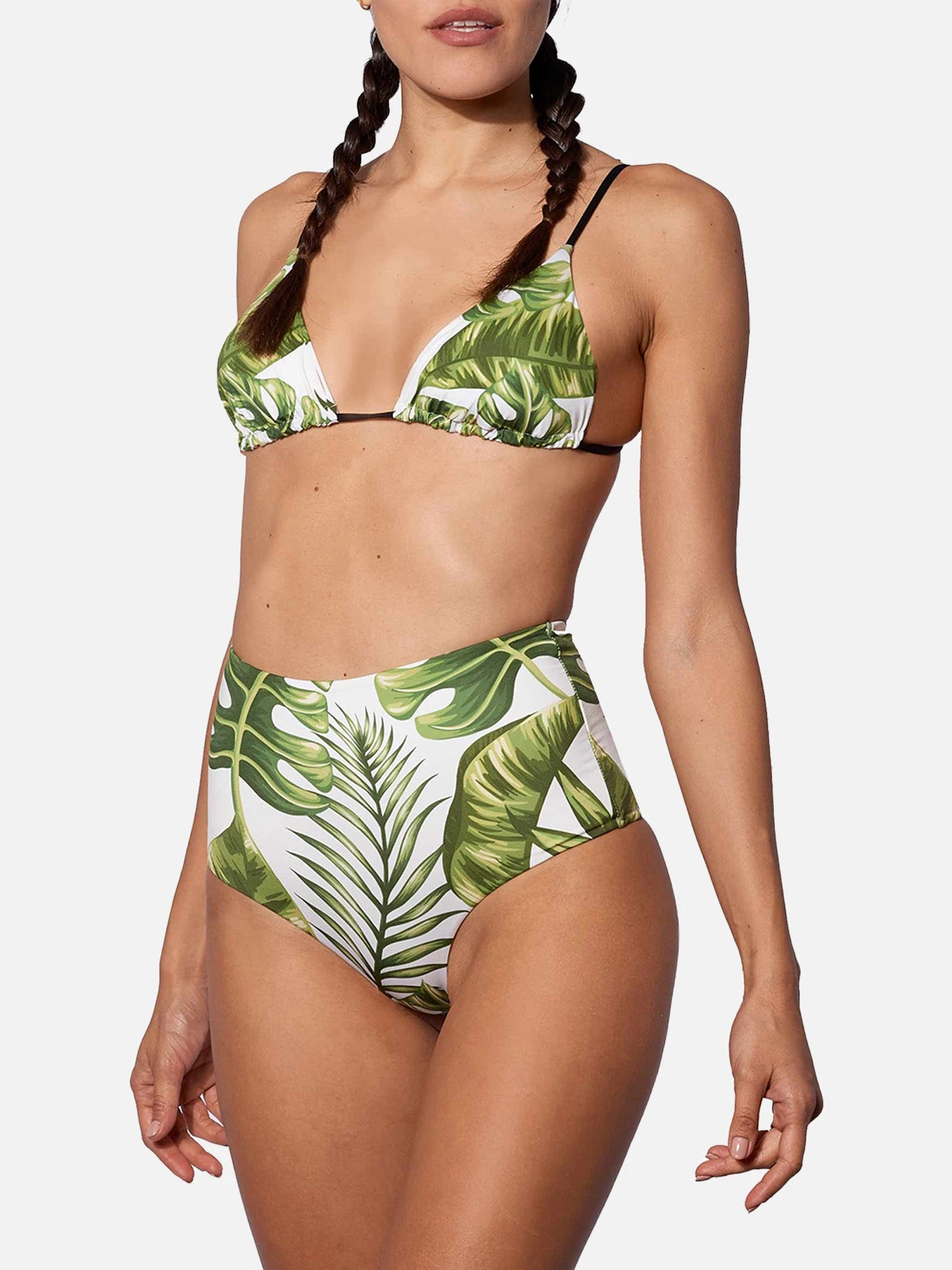 Triangle Bikini Tropical Leaves Jumbo Print 3 Triangle Bikini Tropical Leaves Jumbo Print